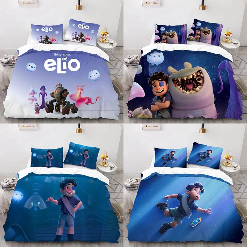 

Disney Movie Elio Bedding Suit Quilt Cover 3D Printed Bedroom Bed Cover Bedclothes Anime Cartoon Room Decoration Kids Xmas Gift
