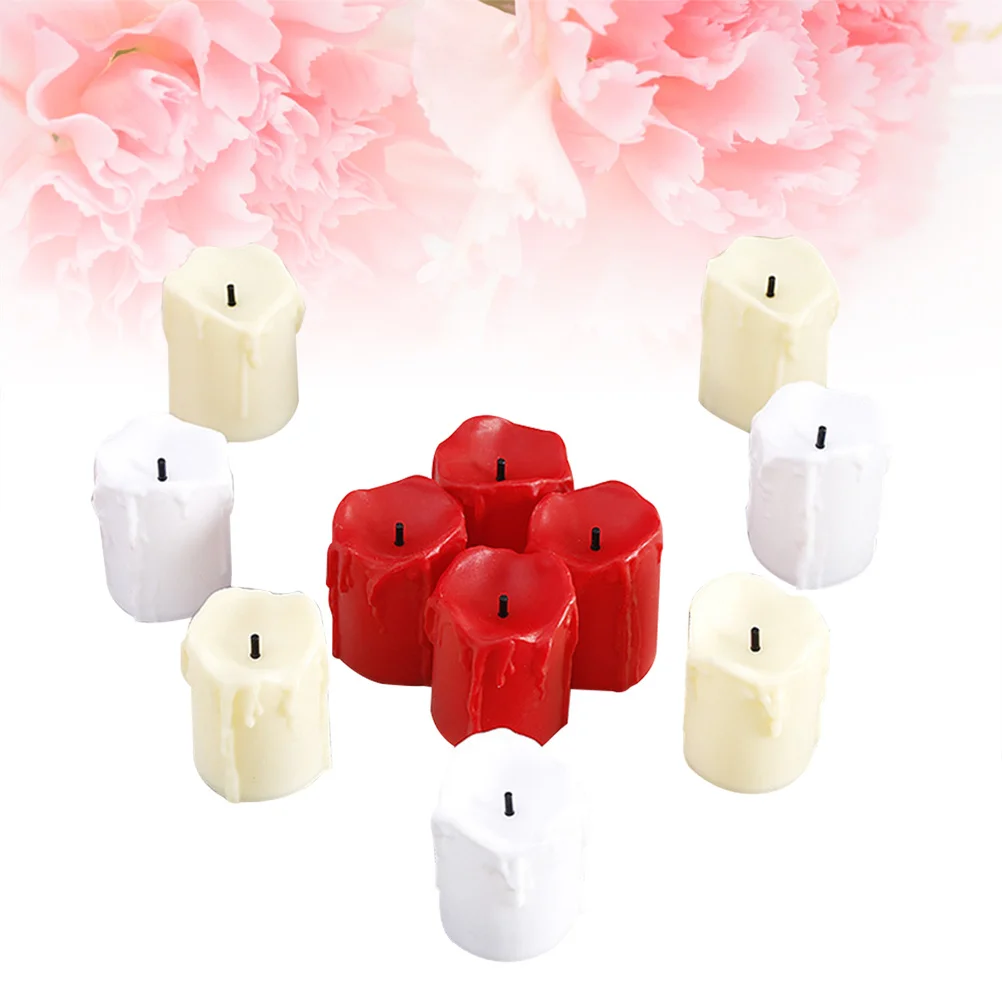 Led Simulation Light Flameless Warm White Lights For Room, Wedding Party Decoration Powered Tea