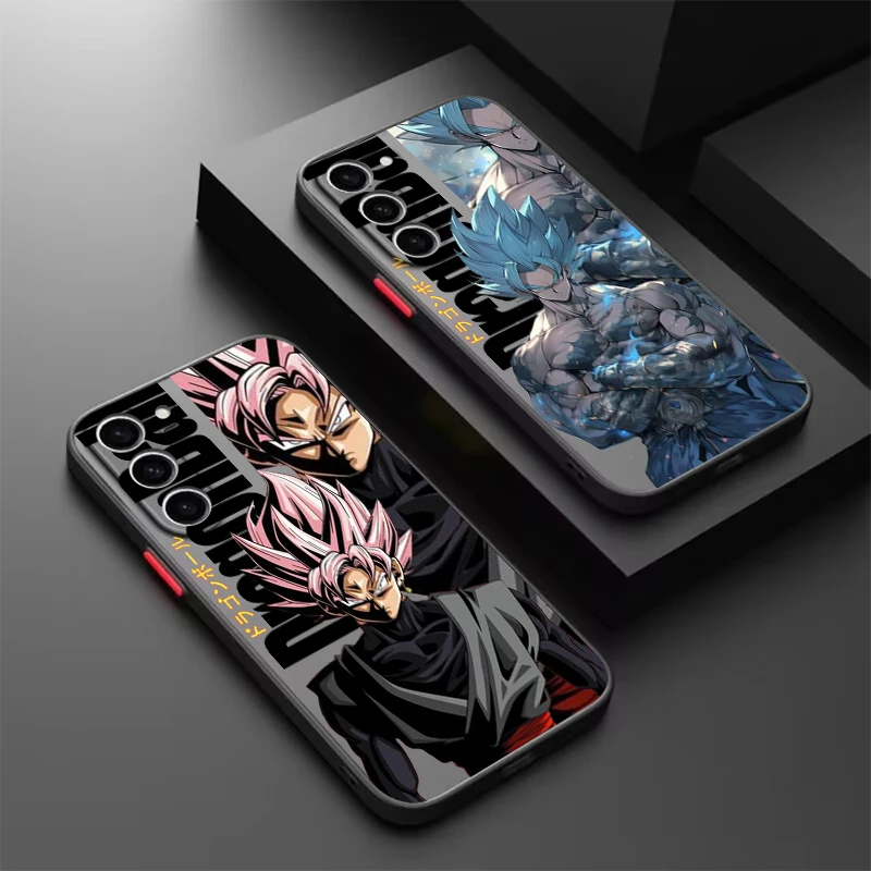 D-Dragon Ball Art Goku Frosted Translucent For Samsung Note 20 A35 A03 A54 A35 A22 A34 A14 A24 A04 A55 5G Soft Phone Case