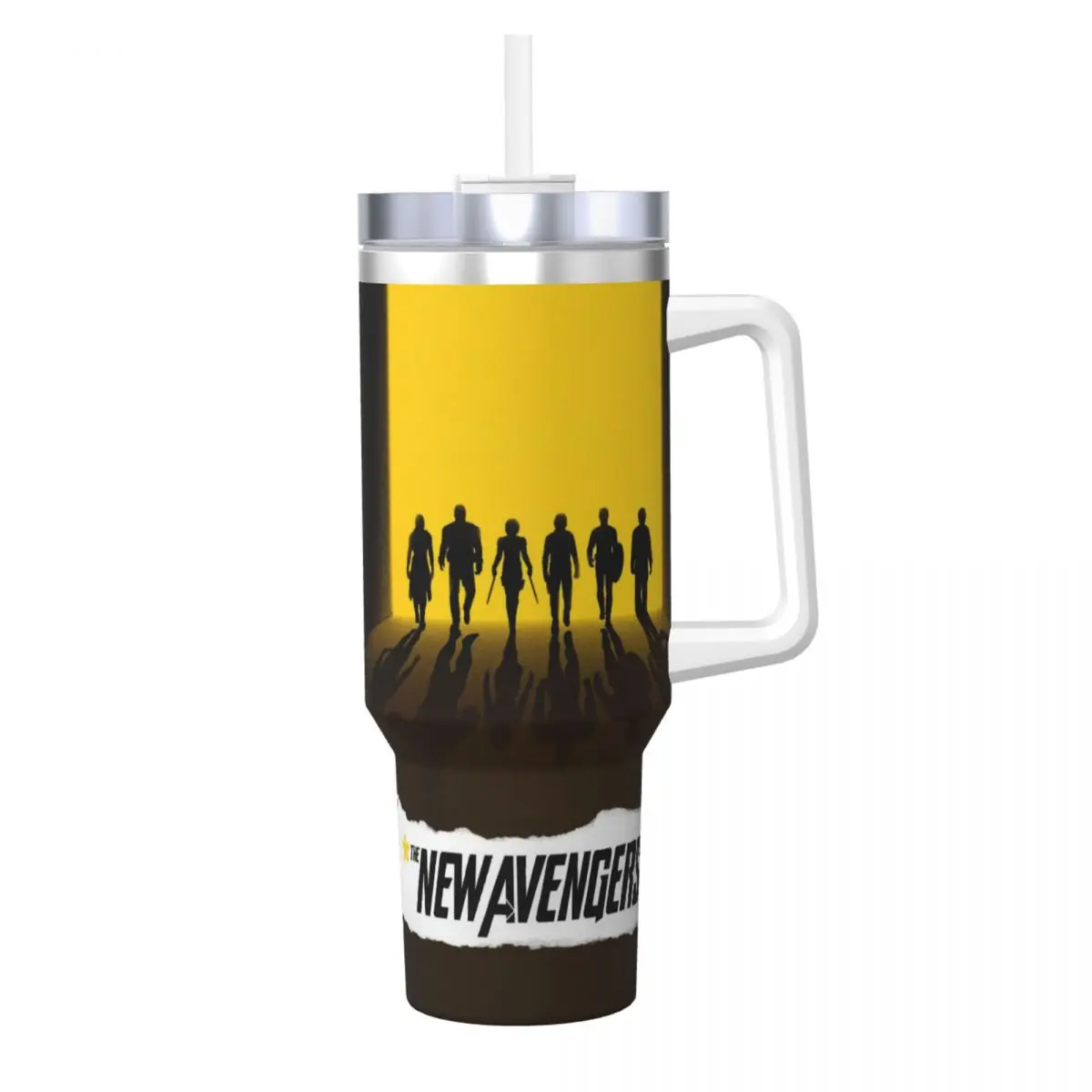 

Thunderbolts The New Avengers из нержавеющей стали, дорожная термокружка с соломинкой и крышкой, большие кружки, чашка, бутылка для горячих напитков