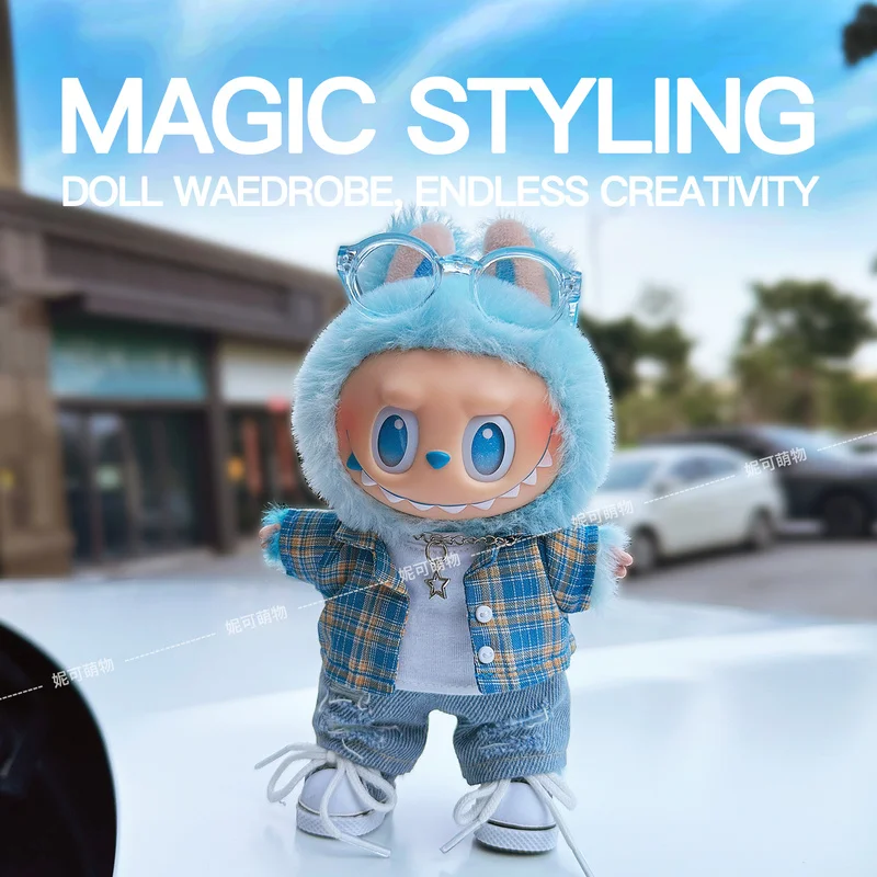 

Cartoon Labubu Baby Clothes Macaroon Sitting Party Series 123.0 Men'S Clothes Do Not Contain Dolls Only Clothes Accessories.