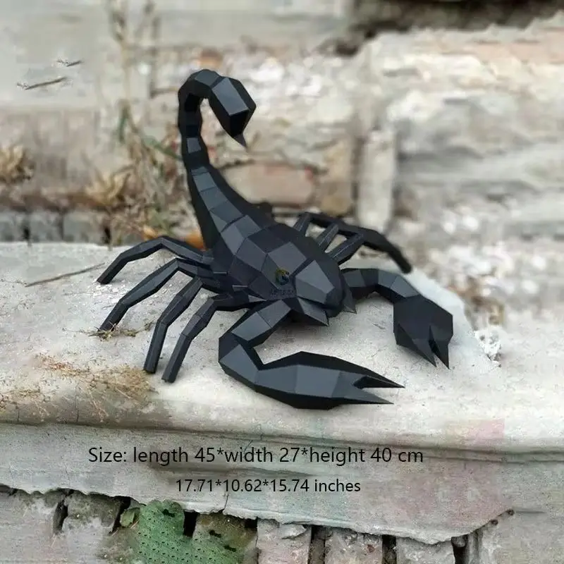 

45cm Scorpion Paper Model 3D DIY Spoof Animal Origami Toys Desk Decor Hand Made Stereoscopic Papercraft Home Office Decoration