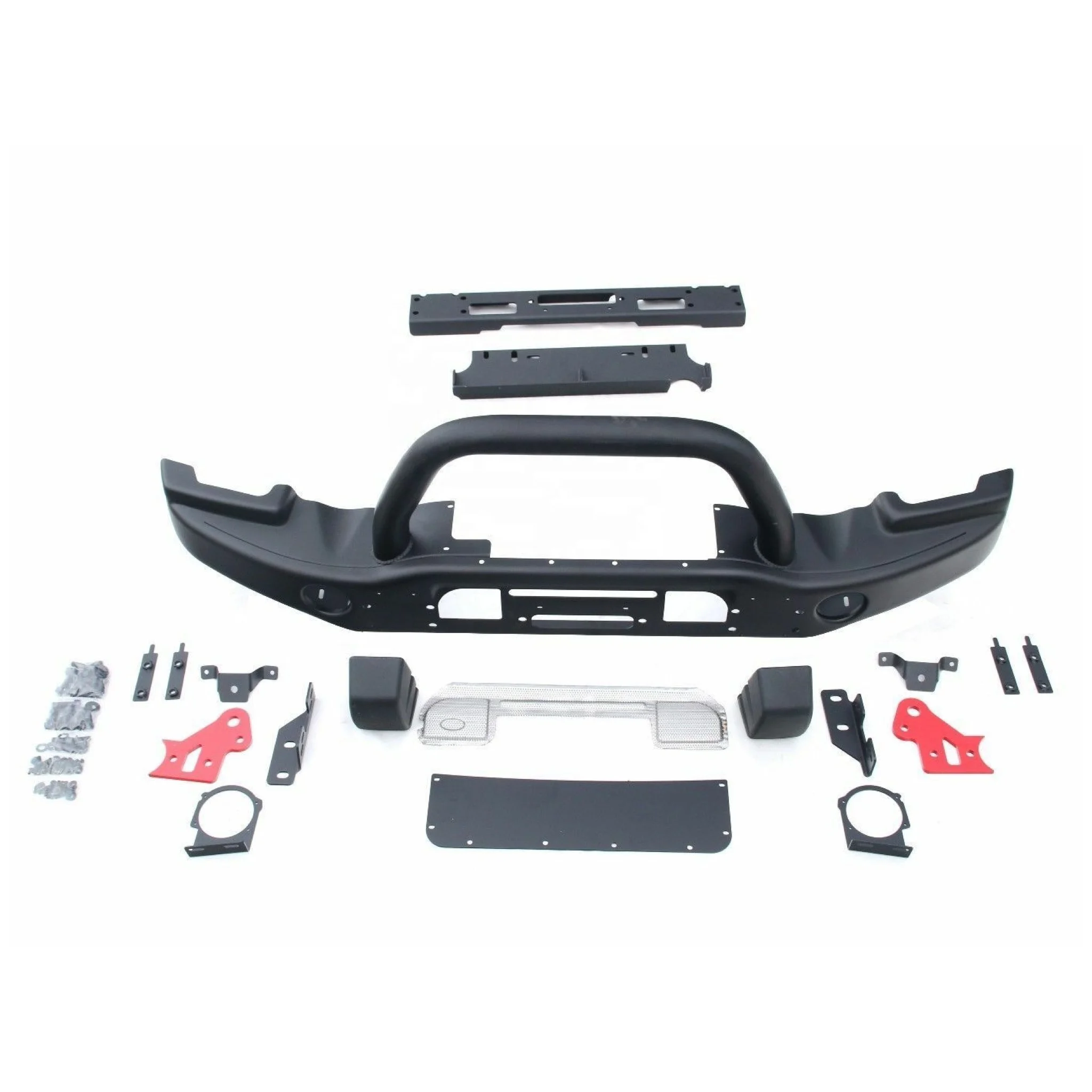 

Front Bumper with Winch Cradle,Bullbar,Tow Rings For Jeep Wrangler JK 2007-2017