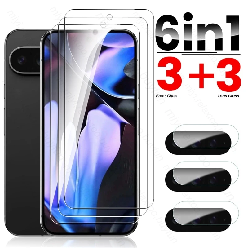 6 In 1 Camera Protective Glass For Google Pixel 8 9 Pro XL 5G Screen Protector Pixle 7 6 8a 7a 6a Pixel9 Pixel8 Pixel6 Pixel6a