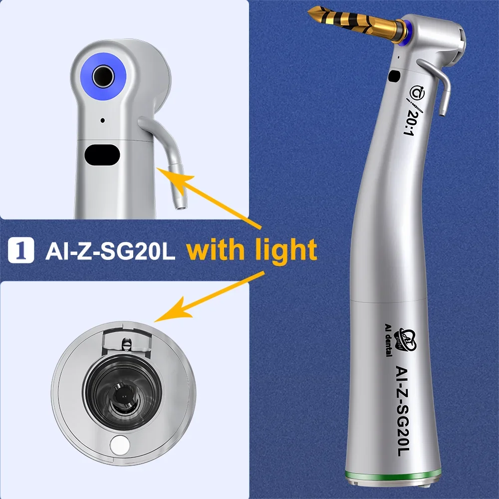 Z-SG-serie Chirurgisch implantaathandstuk Lage snelheid LED Elektrische micromotor Glasvezel AI Tandheelkundig extern watersproeisysteem Vlek