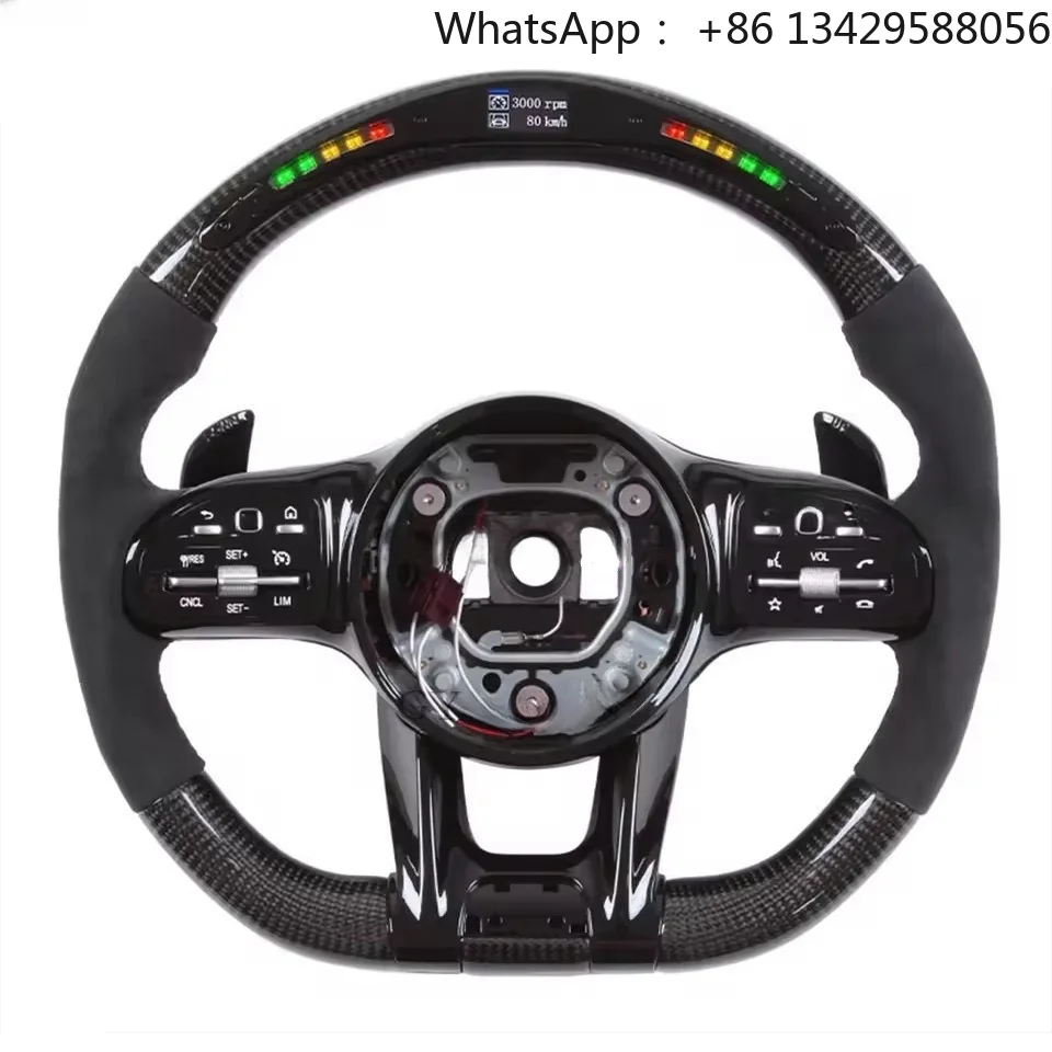 Customized LED Carbon Fiber Car Steering Wheel for Mercedes Benz AMG W205 W204 G55 G500 W212 W213 W463 C63 S63 CLS63 E63
