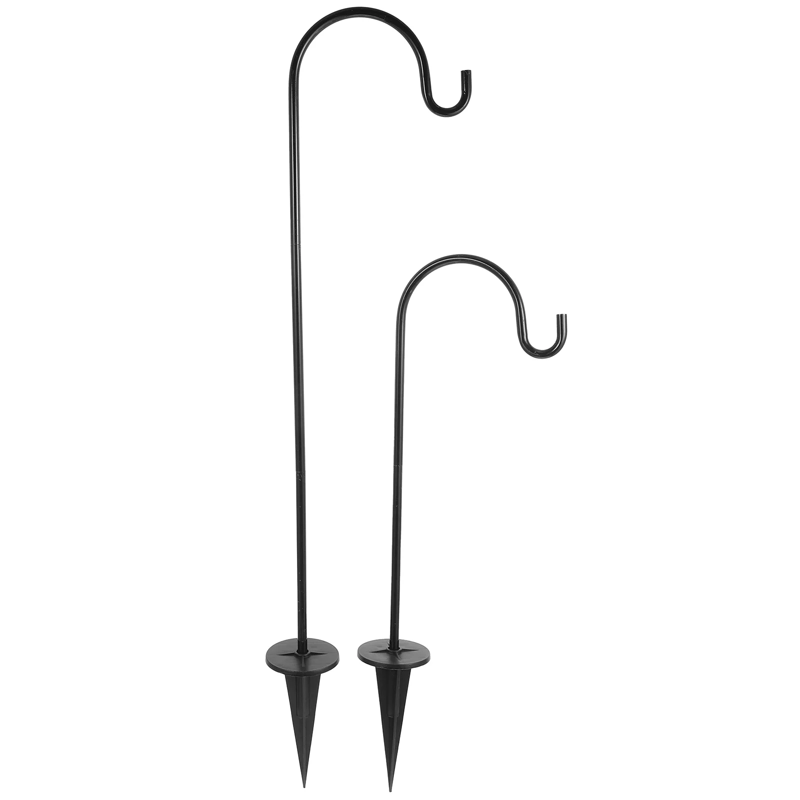 

2 Pcs Outdoor Shepherd Hooks Iron Floor Plug Flowerpot Gardening Tool Light Stands