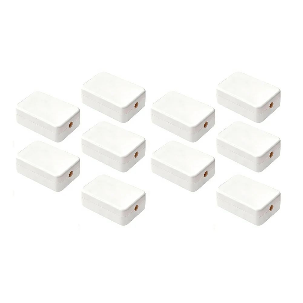 6 10 15 Piece ABS Waterproof Junction Box 60x37x17mm White Mount Enclosure for Indoor Outdoor Wiring Solutions