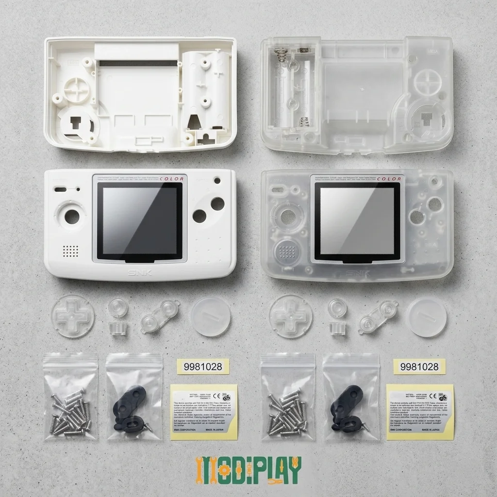 full-replacement-shell-kit-for-ngpc-thick-model-housing-case-with-glass-lens-conductive-rubber-screws-metal-baffle
