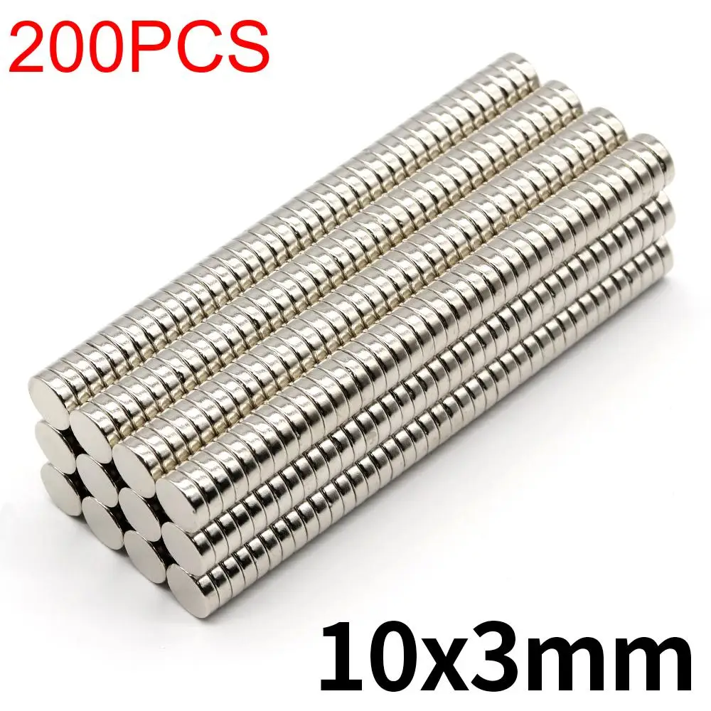 10 x 3 mm runder, superstarker Neodym-Magnet N35, leistungsstarker magnetischer NdfeB-Permanent-Kühlschrankmagnet, Imanes DIY