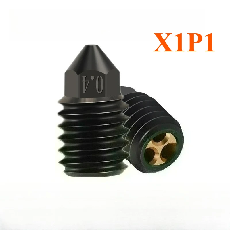3D printer accessories FOR Bambu Lab X1P1 hardened steel CHT nozzle three holes high flow wear-resistant nozzle 2