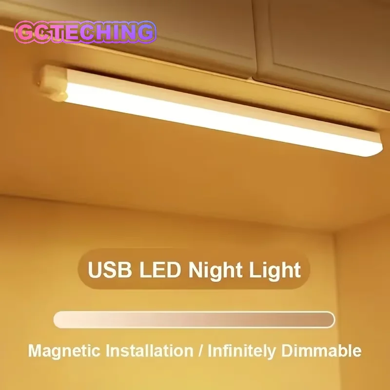 Rechargeable Magnetic LED Strip Light with Motion Sensor for RV Cabinet Wardrobe Kitchen - Wireless Night Light