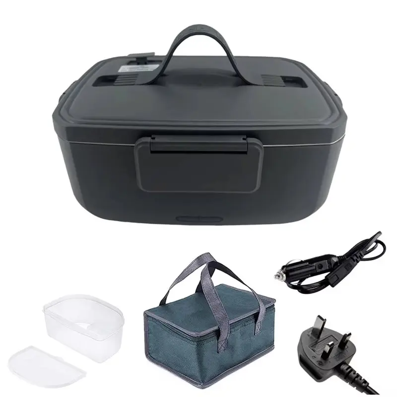 ABRU-2L Electric Lunch Box With 304 Stainless Steel No Water Needed Automatic Heating Meal Container UK Plug