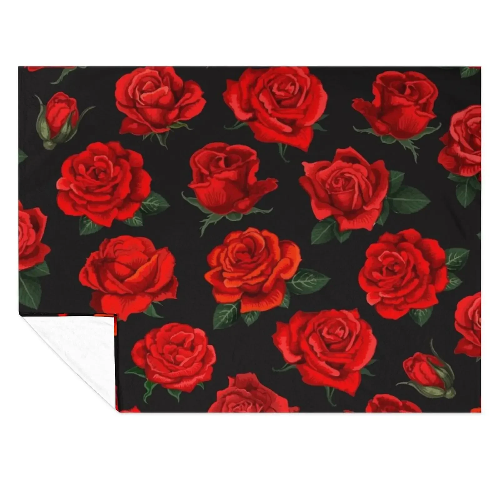 

red roses pattern Throw Blanket Soft Big Luxury Throw Furrys Luxury Brand Blankets