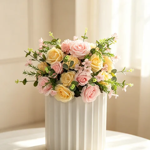Artificial Flower Ball Fake Rose Floral Arrangement for Car Delivery Ceremony Wedding Party Table Scene Decoration