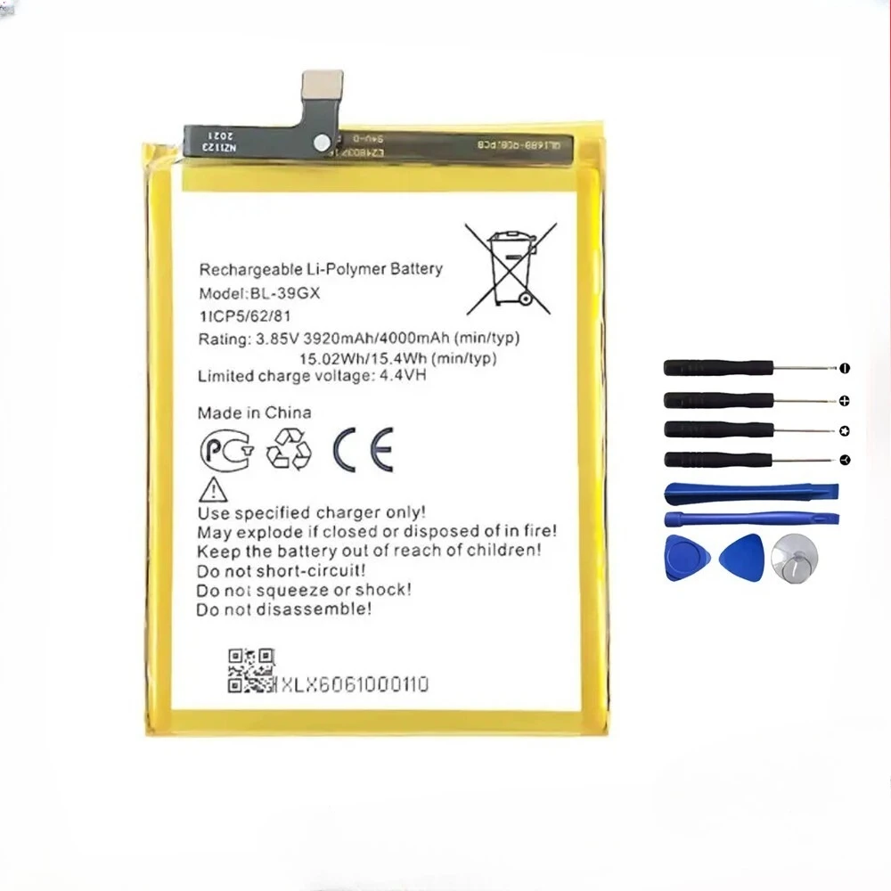 New battery BL-39GX 3900mAh 3.85v For Infinix X608 hot 6 pro batteria + Tools