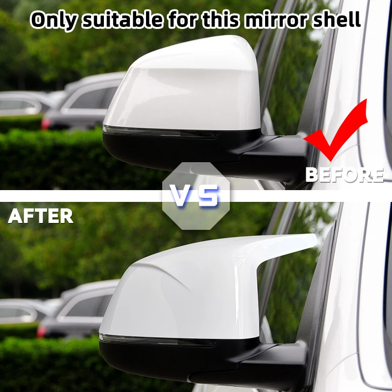 For BMW F25 X3 F26 X4 F15 X5 F16 X6 2014 2015-2018 Auto Car Rear View Side Mirror Cover Trim Glossy Black Carbon Fiber Style view 2