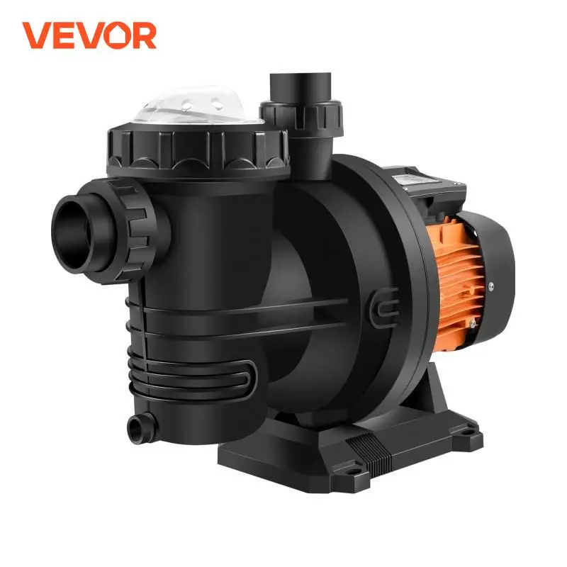 VEVOR Solar Pool Pump 48V 500W Swimming Pool Pump 49FT 75GPM W/MPPT Controller Deep Well Pool Pump Farm Ranch Sand Filter Pump