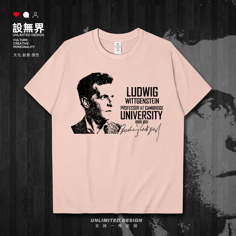 Celebridad Ludwig Josef Johann Wittgenstein Reino Unido escritor filósofo lógica hombres camiseta partes superiores nuevas algodón manga corta 01