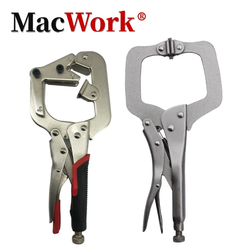 

2 PCS C-Shaped Locking Pliers 11 inch Welding Fixture and 10 inch Gripping Pliers Toughbuilt Adjustable Welding Clamps Multitool