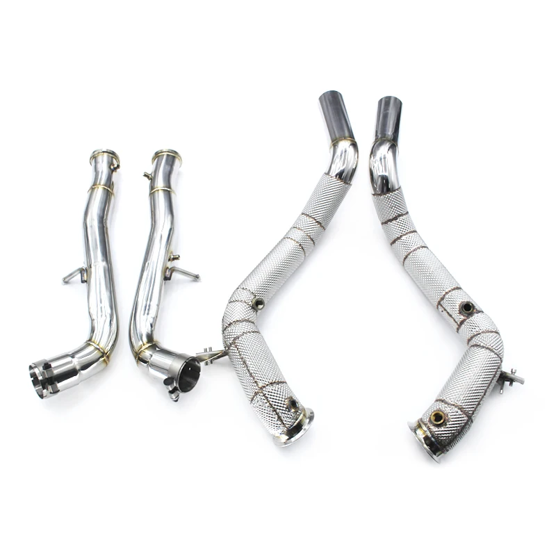 

Stainless Steel Exhaust Pipes Exhaust Heat Shield Downpipe For Benz G500 G550 G63 W463 4.0T 2013-2018 Car Exhaust System