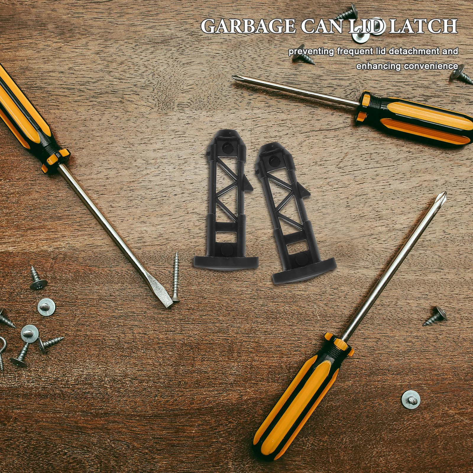 

12Pcs Garbage Can Lid Lock Plastic Latches Secure Trash Bin Lid Prevent Accidents Easy Install Universal Fit Bin Accessories