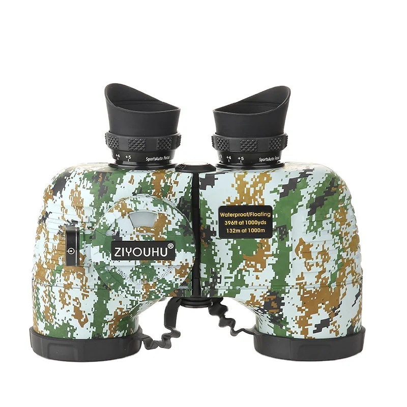 

ZIYOUHU 7X50 hd camouflage powerful binoculars telescope waterproof nitrogen with rangefinder compass