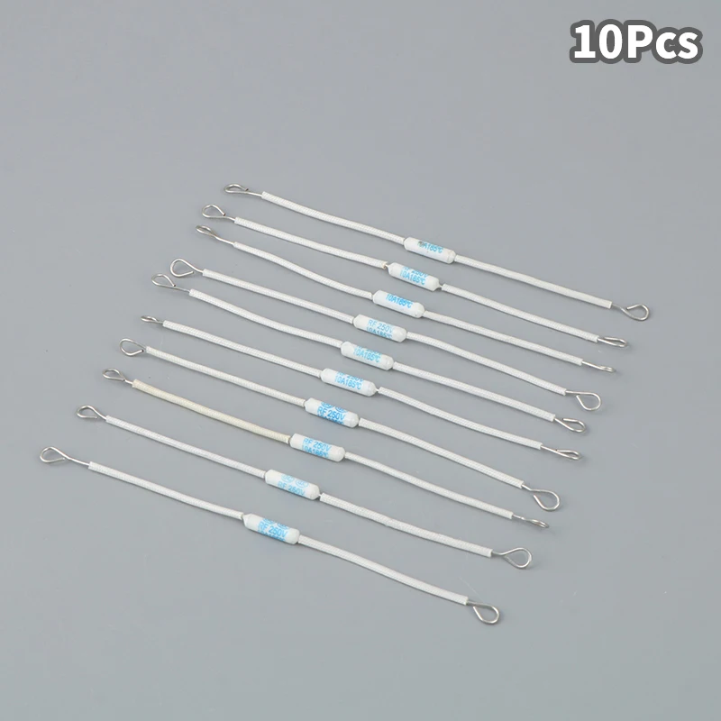 10Pc RF250V 10A 185 degree Thermal Cutoff RF 250V Ceramic Temperature Fuse For Electric Rice Cooker Safeguard Resistance