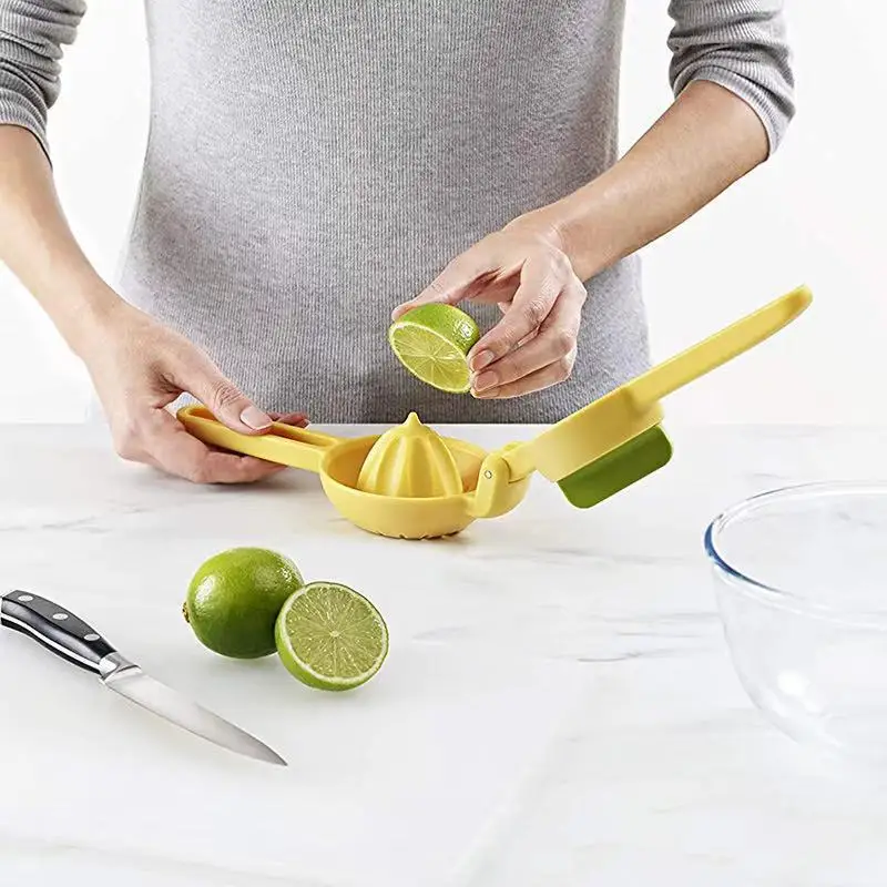 MINI 2 in 1 Lemon Squeezer Home Manual Lemon Squeezer มือกด Citrus ส้มผลไม้คั้นน้ําผลไม้แบบพกพาเครื่องมือห้องครัว