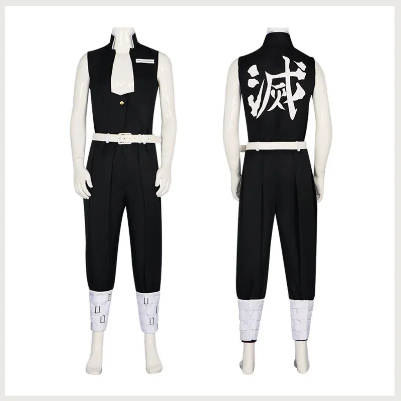 أزياء أنيمي شينازوجاوا سانيمي التأثيرية شعر مستعار كوكييو زي فريق الحفلات معطف أبيض أسود توب مان كرنفال الهالوين البدلة؛ 2'a,6.h