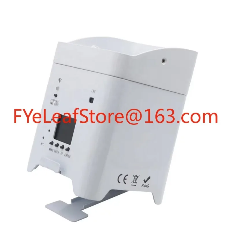 Wedding Rechargeable DMX Wireless Battery Powered 6in1 RGBWAUV 6*18w LED Flat Par Light with IR Controller