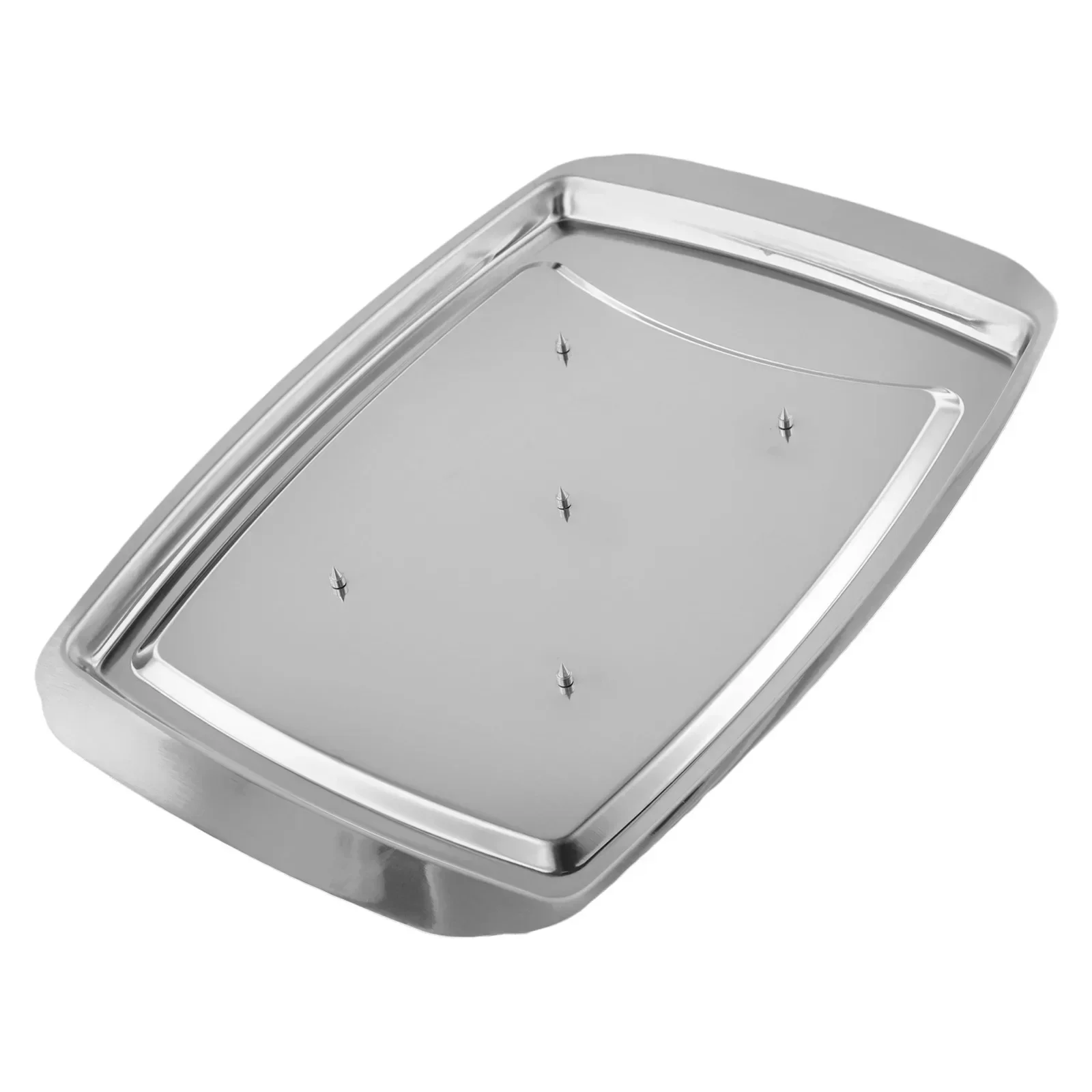 

1pcs Stainless Steel Turkey Rack Roast Chicken Christmas Plate Pan Meat Nail Tray Grilled Chicken Grill Kitchen Supplies