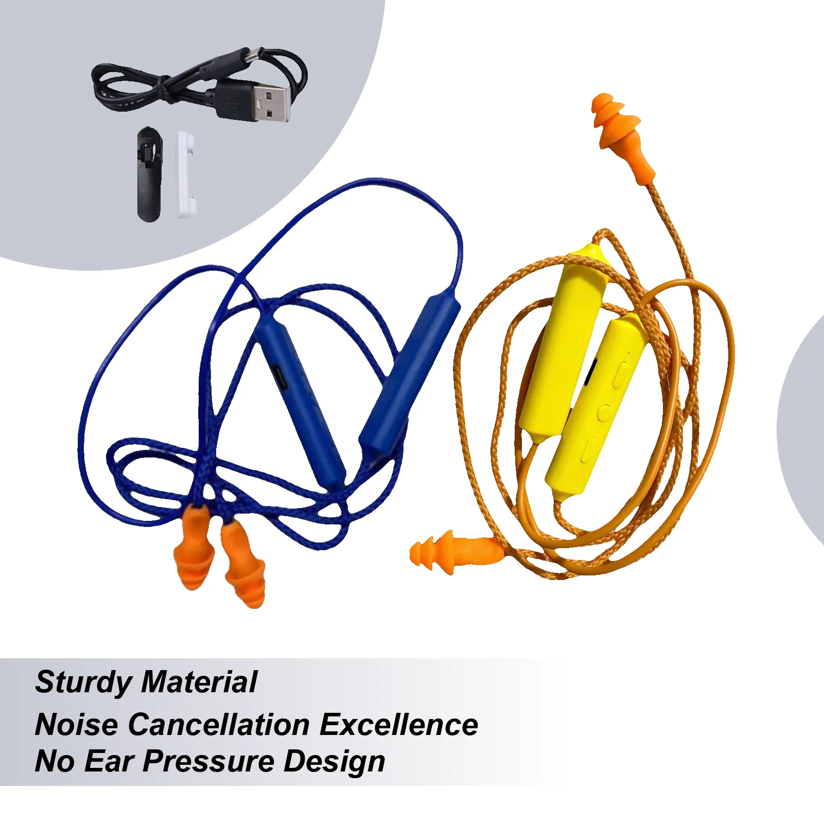 ipx5防水ネックバンド式bluetoothイヤホン、充電式ノイズリダクション機能付き、聴覚保護用ヘッドホン