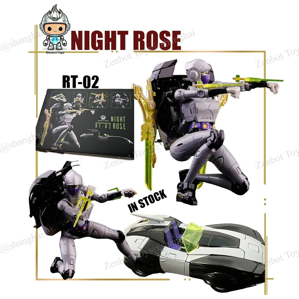 Transformed toys Nightbird RT-02 Arcee Female Ninja Night Rose KO MP55 Action Figure Robot Boy Toys moveable doll