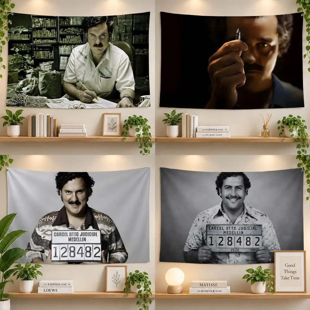 History Pablo Escobar Medellin Cartel Flags Personalized Banner Flag Room Dorm Camping Picnic Garage Bar Outdoor Wall Decor