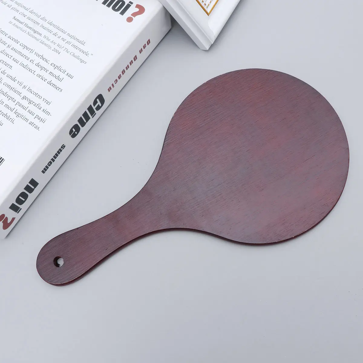 1Pcs Solid Wood Frame Handheld Makeup Mirror Extra Large Premium Glass Mirror for Women Daily Beauty Routine Wall