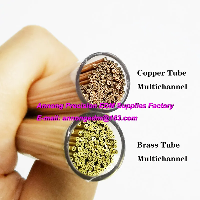 

0.9x400mm (50pcs) Brass Tube and Copper Tube Multi-Channel for small hole drilling edm machine. EDM Drill Electrode Tube I-Web