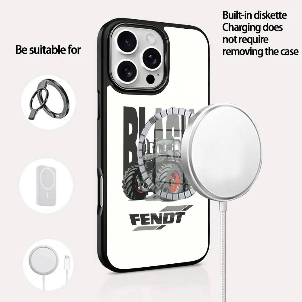 

F-Fendt German Tractors Phone Case For IPhone 16 15 14 13 12 11 Pro Max Plus Mini Magsafe Mirror Wireless Magnetic Cover
