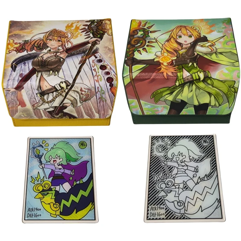 

Yu-Gi-Oh Card Case Spiritual Ritual Beast Tamer Lara Diy Quality Leather Action Toy Figures Anime Game Collection Storage Box