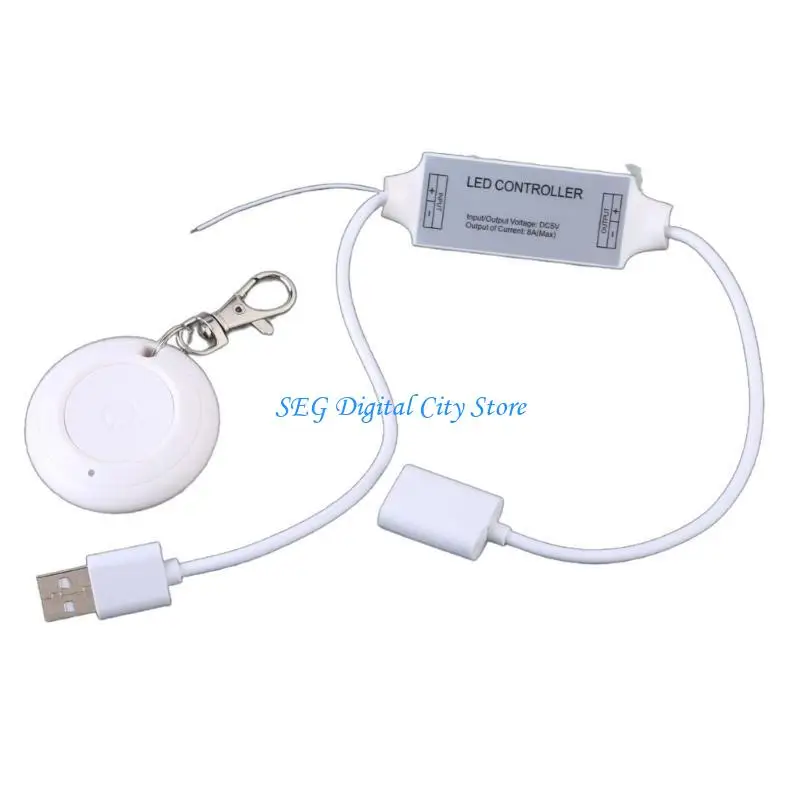 

U75B Remote Controlled Power Wire Line USB 5V Controller Cable Cord with Remote for 5V Fan LED Light Blowers Camp Lamp