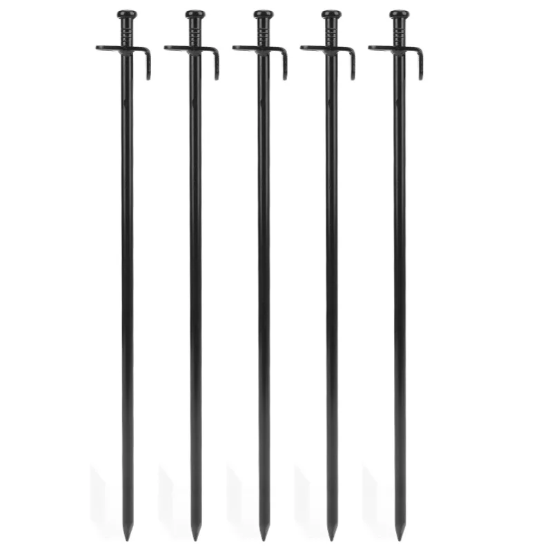 5Pcs Tents Stakes Durable Metal Easy Penetration Corrosion Resistant Widely Used Ground Stakes For Tent Canopy 40cm