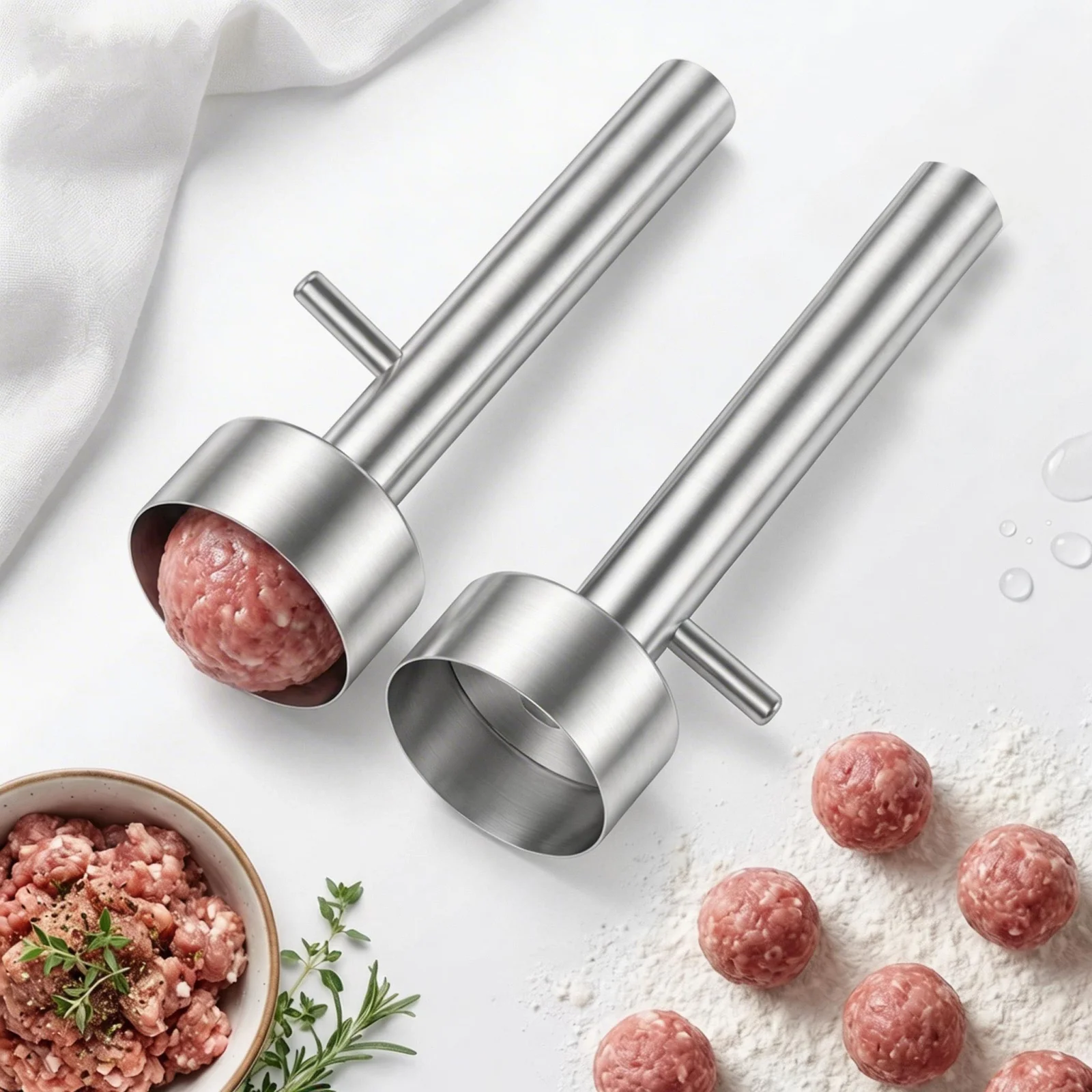 Herramientas para hacer albóndigas Falafel, herramientas profesionales de acero inoxidable para hacer Falafel, molde Falafel no pegajoso para utensilios de cocina