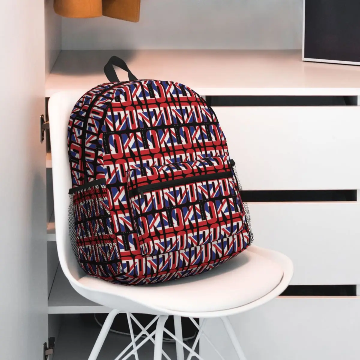 

London England British Flag Union Style Backpack Student BookBag Children School Bag Computer Shoulder Bags for Men Women
