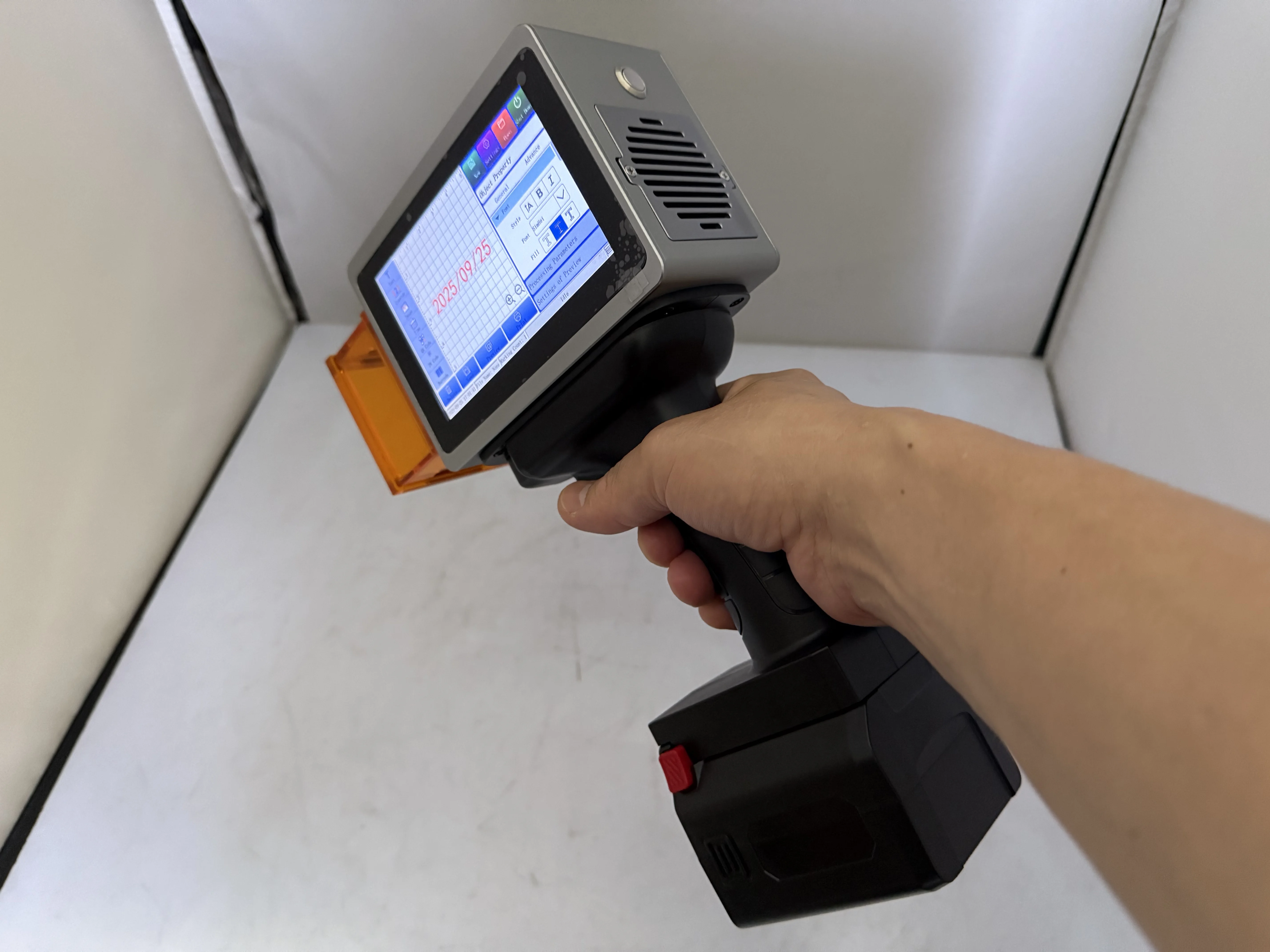 Lithium battery touch screen Laser marking machine Production date barcode QR code logo image laser printer engraving machine