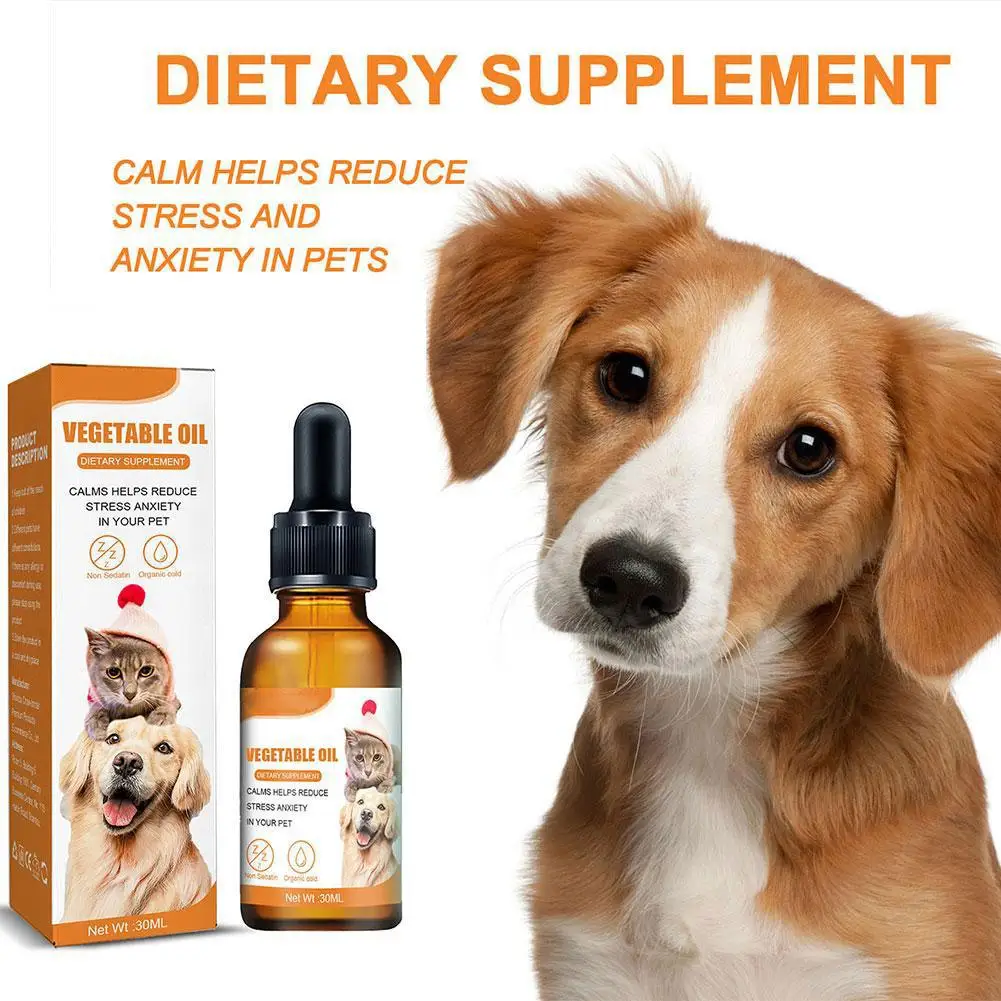 Pet Calming Drops Prevent Howling Reduce Anxiety Remove Dog Cat Chew Fitness Liquid Physical Enhance Anti Anxiety Stress An U2K8