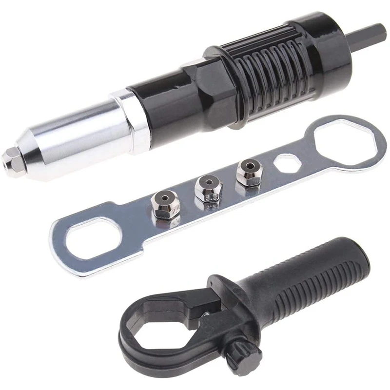 A50I Electric Rivet Conversion Connector Adapter Riveted Joint Riveter Insert Attachment With Non-Slip Handle Wrench Kit