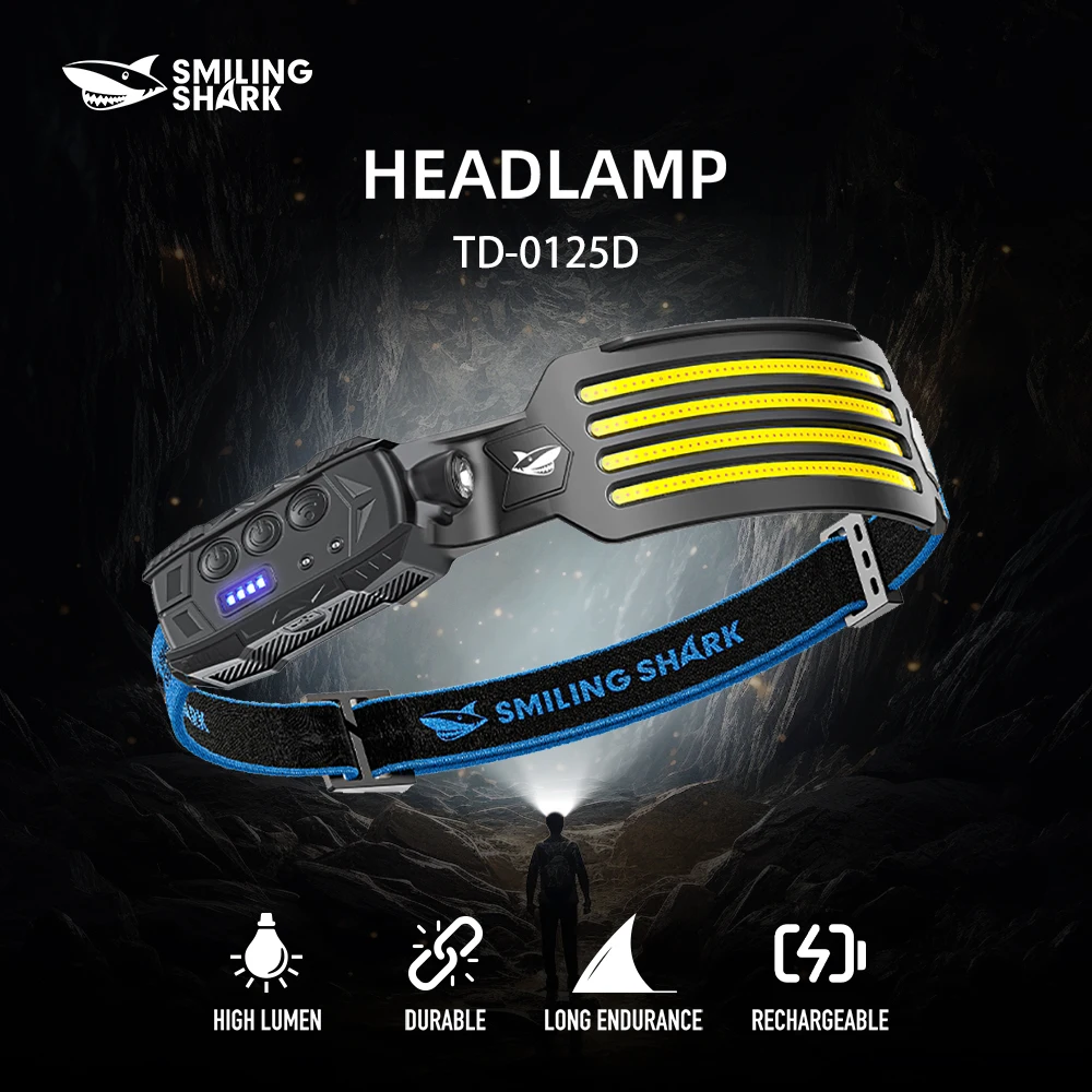 

1 шт. Smilingshark TD-0125D-WH фара, светодиодный налобный фонарь и супер яркий налобный фонарь, сверхлегкий налобный фонарь для кемпинга, рыбы