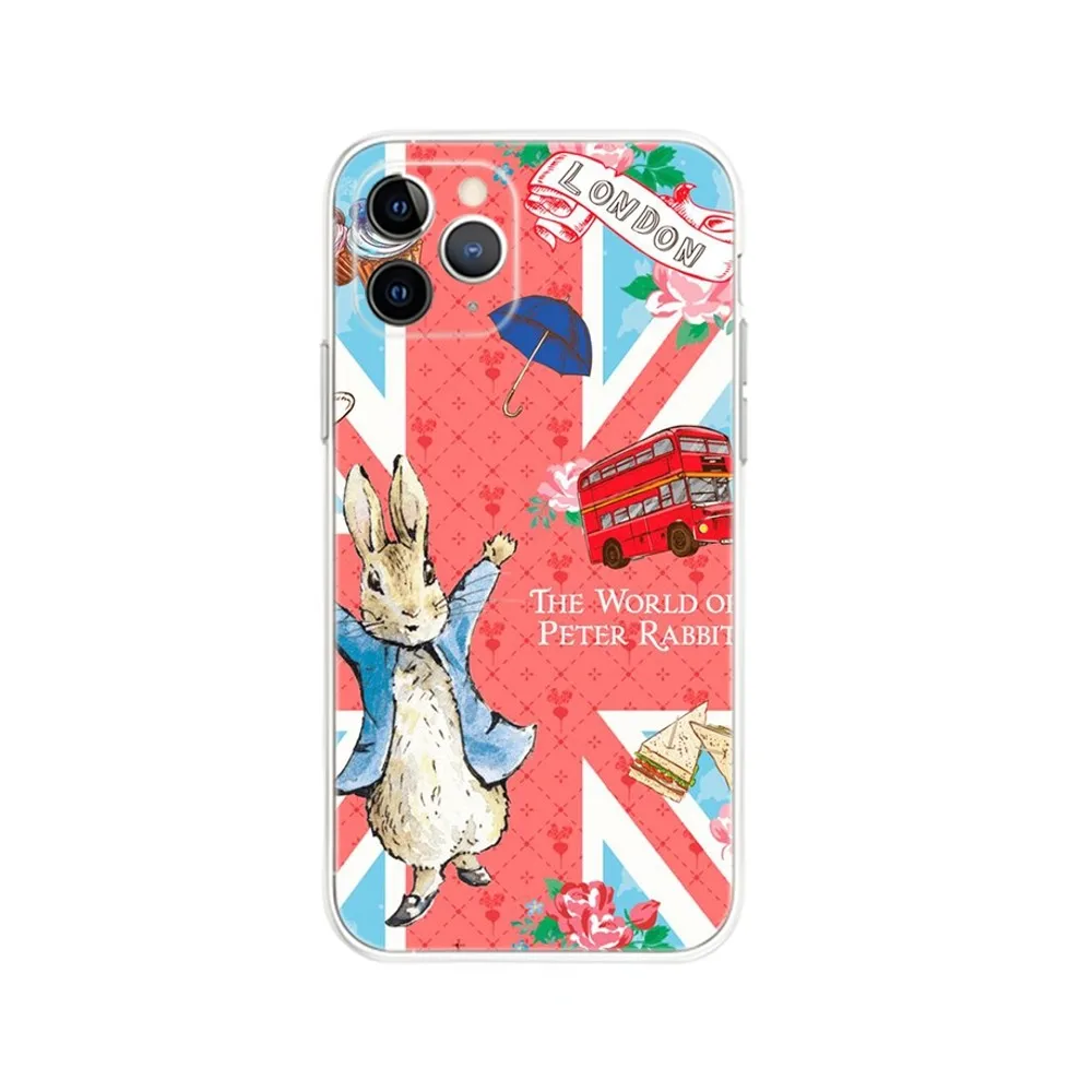 P-Peter Bunny RabbitS  Phone Case For iPhone Apple 15,14,13,12,Mini,11,Pro,Max,Plus,X,XR,XS,8,SE,2020,Plus Transparent Cover