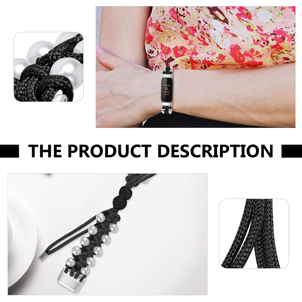 

Pearl Paracord Strap Replacement Wristband Watch (Adjustment Range 5.5-8.1cm Man Straps
