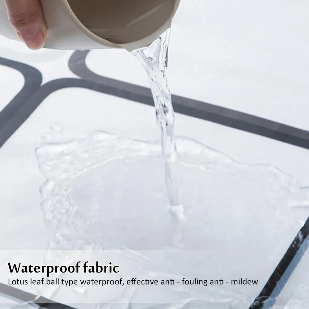 Waterproof Shower Curtain with Hooks